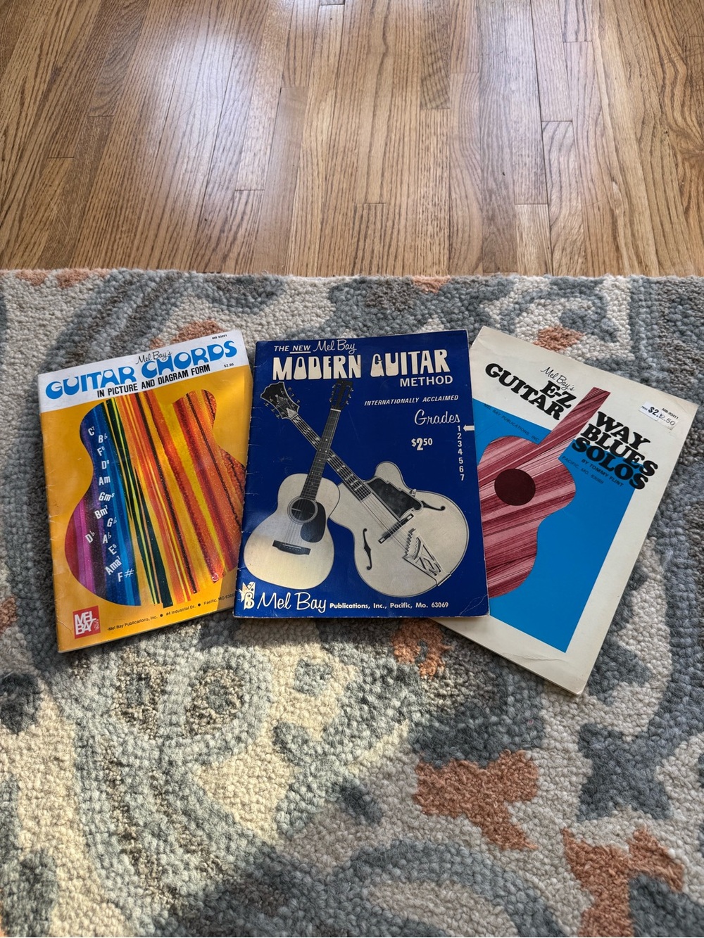 Mel Bay Guitar Method & Chord Books - Blue, Yellow, White Covers